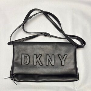 DKNY Black Leather Crossbody Bag